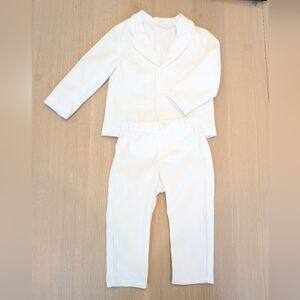 Mayoral Cream Velvet Blazer Set